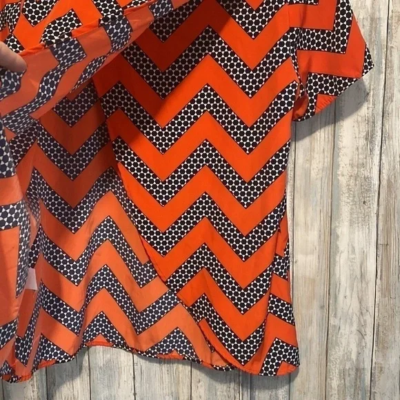 ELLIE Crisscross Back Red printed Blouse | Size small - Picture 10 of 12